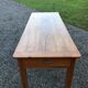 Vintage solid cherry farm table with 2 drawers and 1 bread pull.