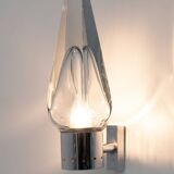 Paire d'appliques murales en verre de Murano, style moderne du milieu du siècle, par Flavio Poli pour Seguso