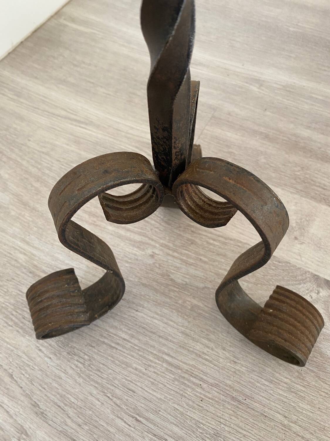 Wrought iron candle holder