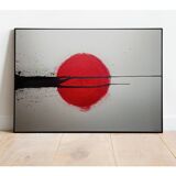 Unstructured horizon - Painting on canvas grain paper - 42 x 29.7cm