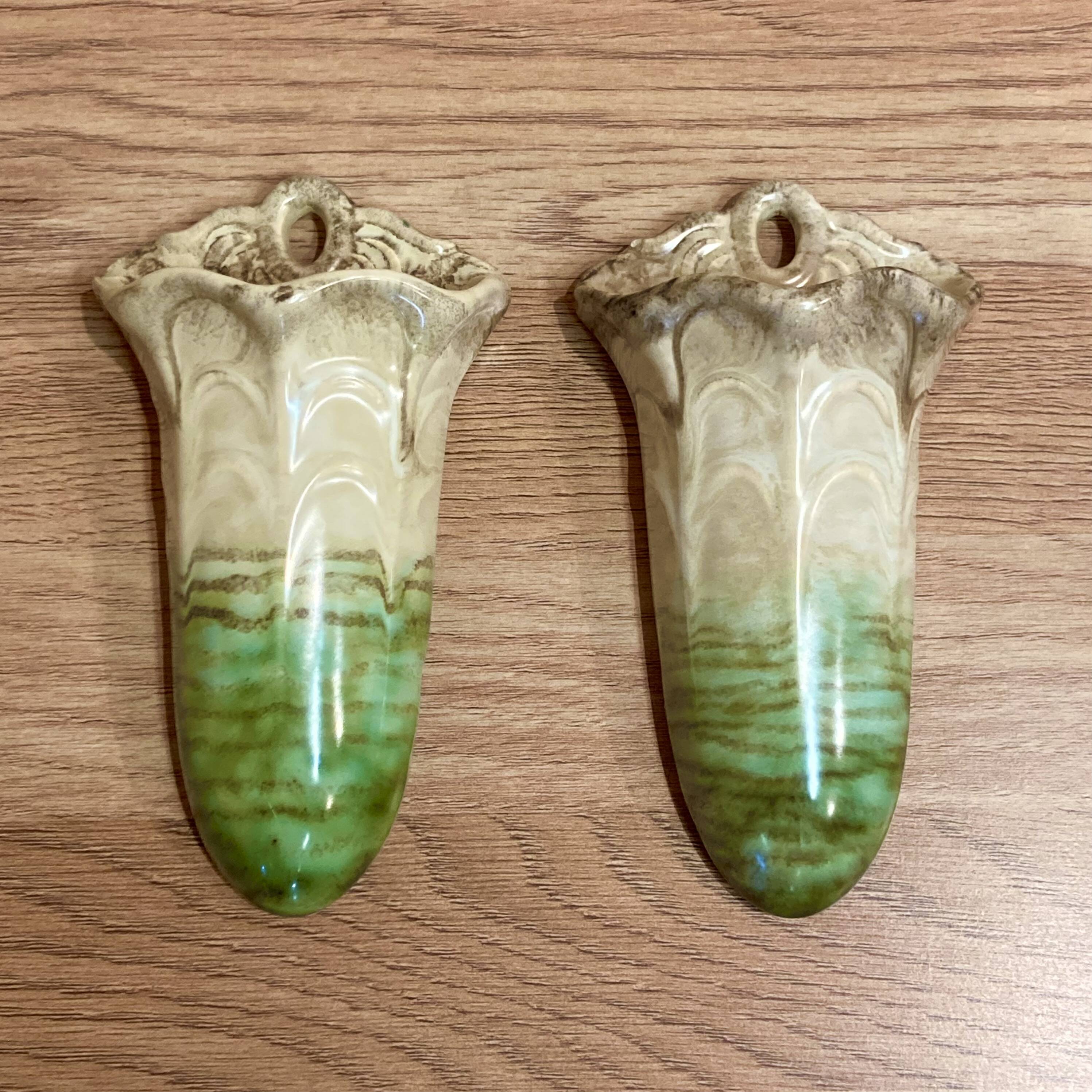 "art deco" vases pair.