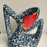 Vase fat lava blue design 70s