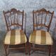 Pair of carved Louis XVI flying chairs ~ 1900 Belle Époque
