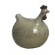 Large beige ceramic hen decoration, 20th century