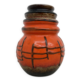 Scheurich West Germany orange vase , 1970s retro vintage
