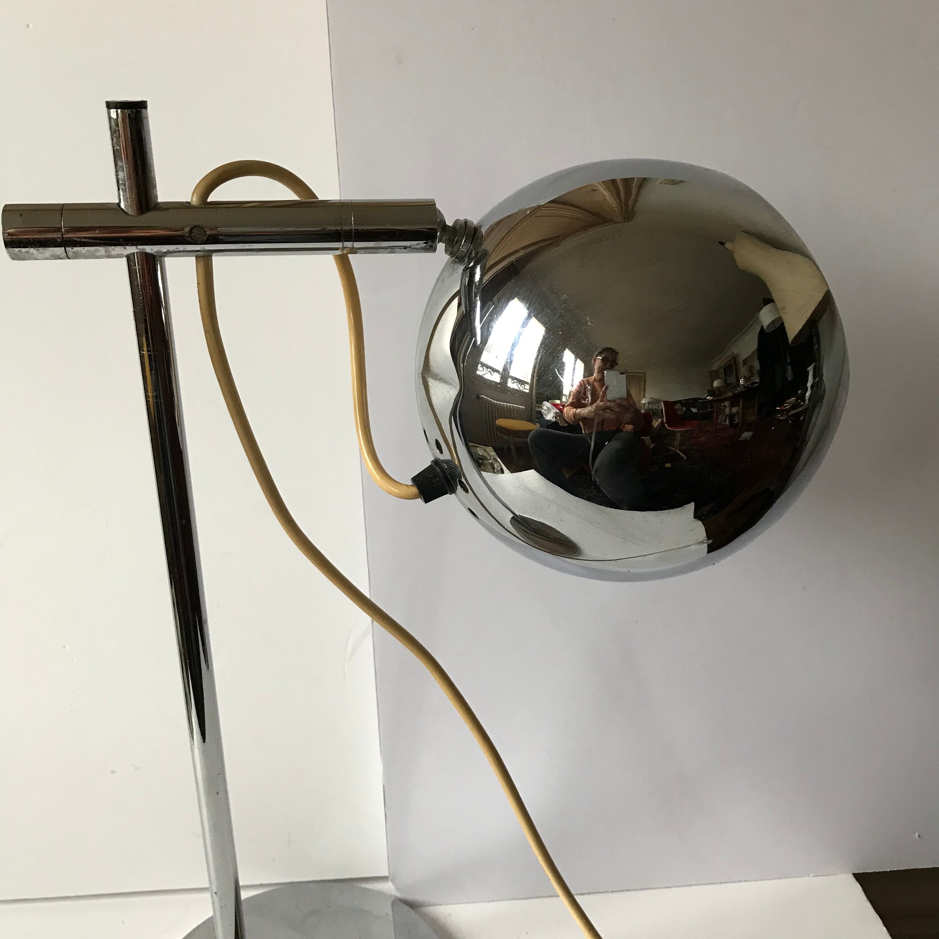 Lampe en chrome 1970