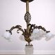 Important lustre en bronze doré à cinq lumières époque Napoléon III XIXe