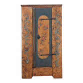 Antique Farmhouse Painted Folk Art Primitive 18th Century Bridal Cabinet