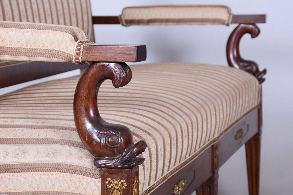 French Empire Mahogany Sofa, 1860s