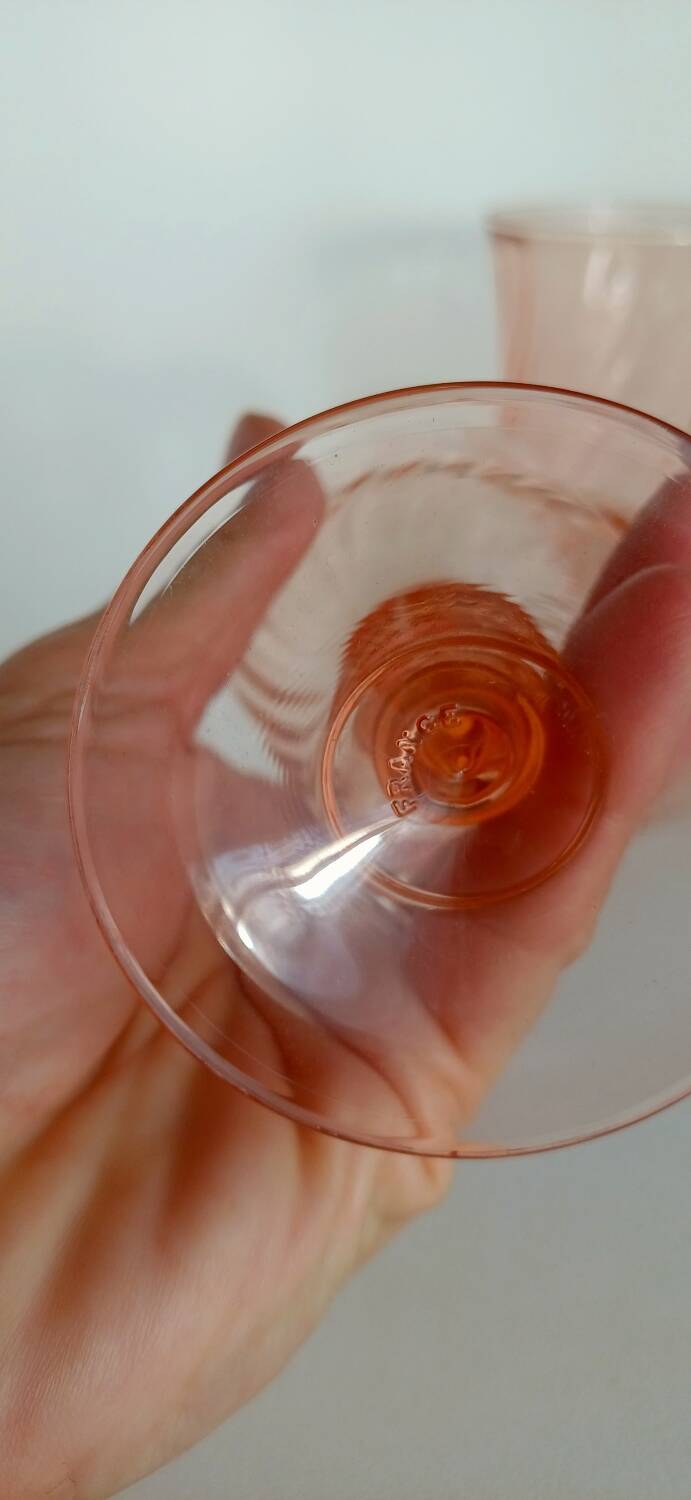 Verre rose torsade Luminarc rosaline