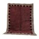 Handwoven rug 150x250 cm, wool, burgundy, grey, beige, Morocco