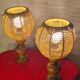 pair of Scandinavian style bedside lamps, vintage design, rope lampshade 3