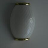 1980s Murano wall lights - Italian design - Swirled glass and brass