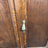 Vintage mid-height low cabinet/shelf with art deco details