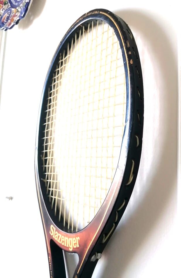 Slazenger, black panther tennis racket circa 1970