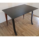 Minimalist desk in steel and wood
