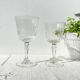 7 Vintage red wine glasses in fluted glass Made in France