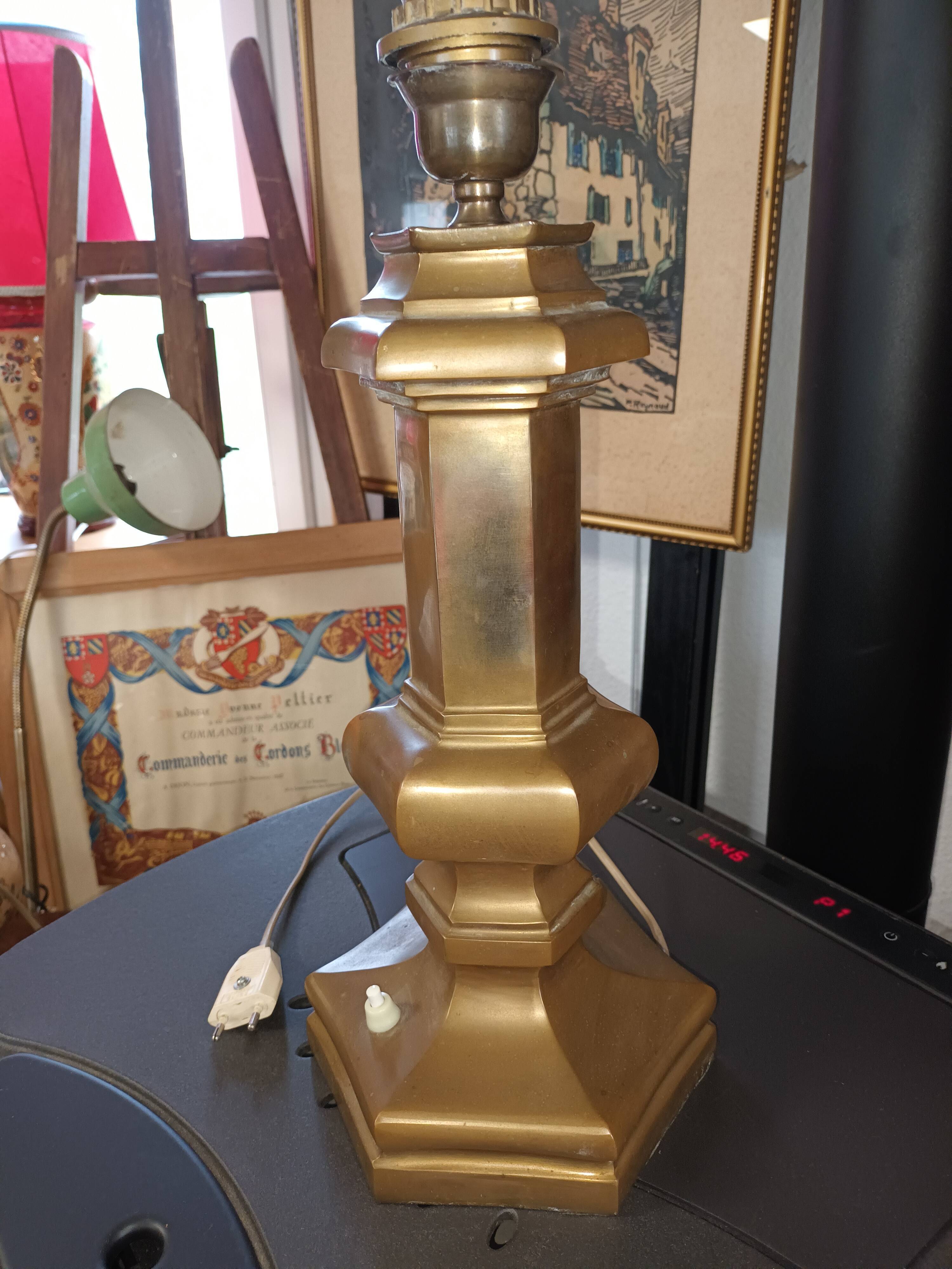 Brass lamp foot