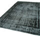 Hand-knotted rustic anatolian 1980s 212 cm x 326 cm black carpet