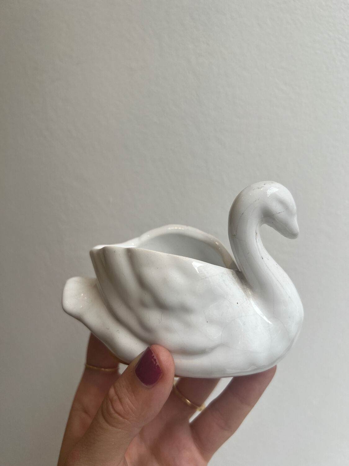 Porcelain swan