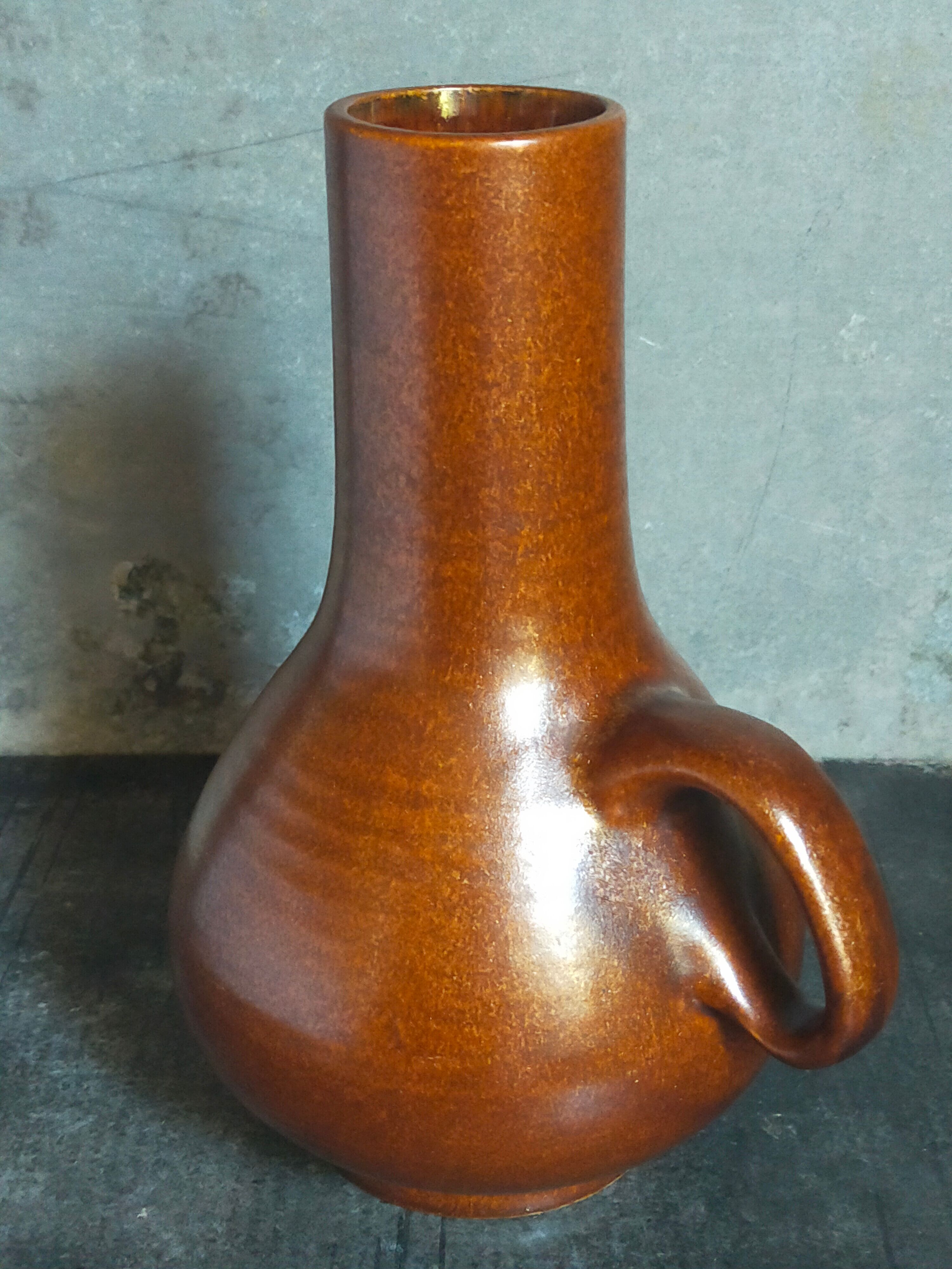 Vintage ceramic handle vase