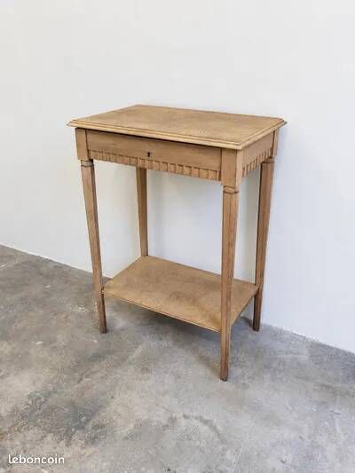 Occasional table / antique wooden dressing table with opening top
