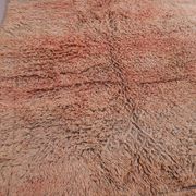 Peach Vintage Moroccan Rug 203 x 331 cm, Berber Shag Rug, Handmade Boho Rug