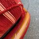 Louis XV 2-seater canapé B. Marly France 1950 solid wood burgundy velvet