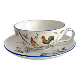 Polychrome ironstone cup "Nella" Jules Veillard Bordeaux (JVB)