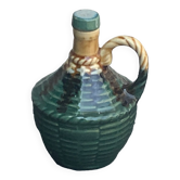 Liquor carafe, shape of Dame Jeanne Barbotine, vintage glazed ceramic