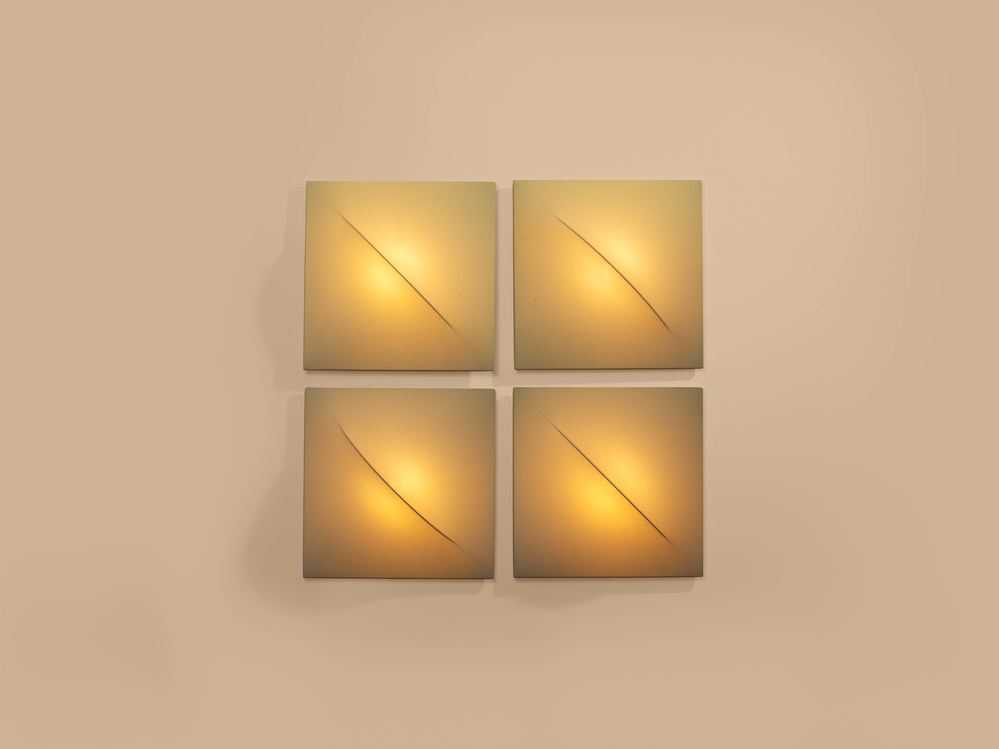 Set of six Kazuhide Takahama Saori wall lights from around 1970.