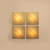 Set of six Kazuhide Takahama Saori wall lights from around 1970.