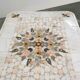 Large Italian pietra dura marble mosaic coffee table, floral inlay, Carrara marble