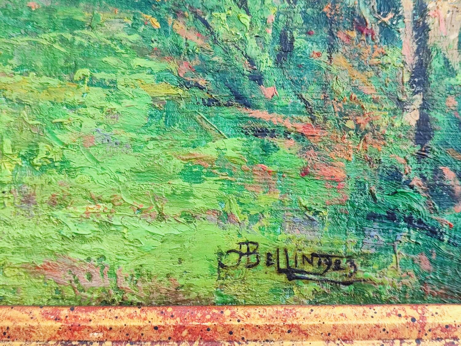 Peinture à l'huile paysage par Alfred-Emmanuel Bellin