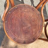 4 curved wooden bistro chairs