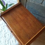 Bedside table oak compass legs - vintage