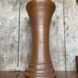 Old Large Model Vase Stoneware Brown Beige 60s Vintage