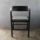 Desk armchair in wood and skai