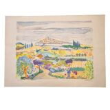 Lithograph signed Jean Claude Picot