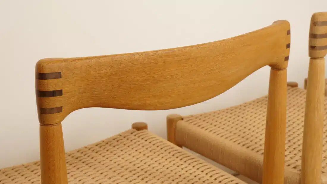 6 x dining chair | Bramin | H.W. Klein | Soaped oak | Restored