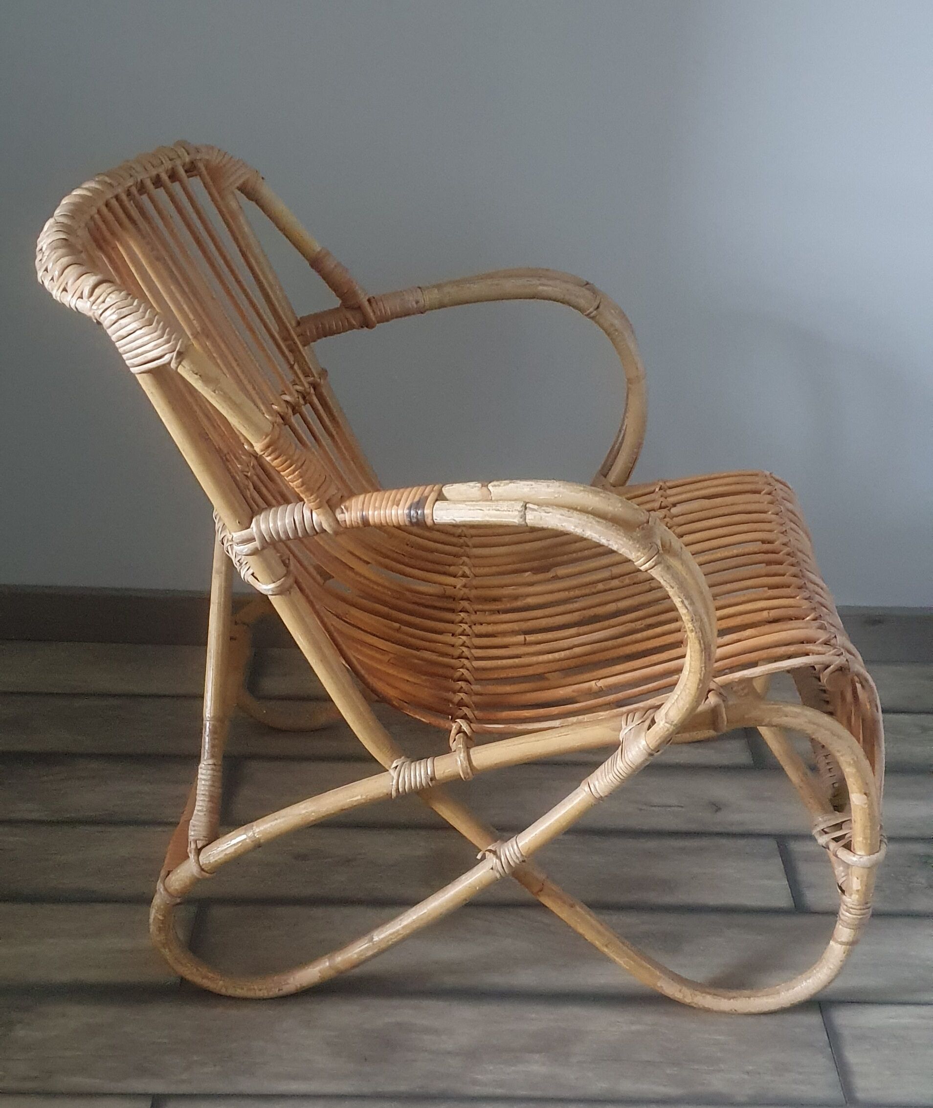 Rattan armchair