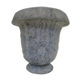 Cast iron art deco glazed grey vase