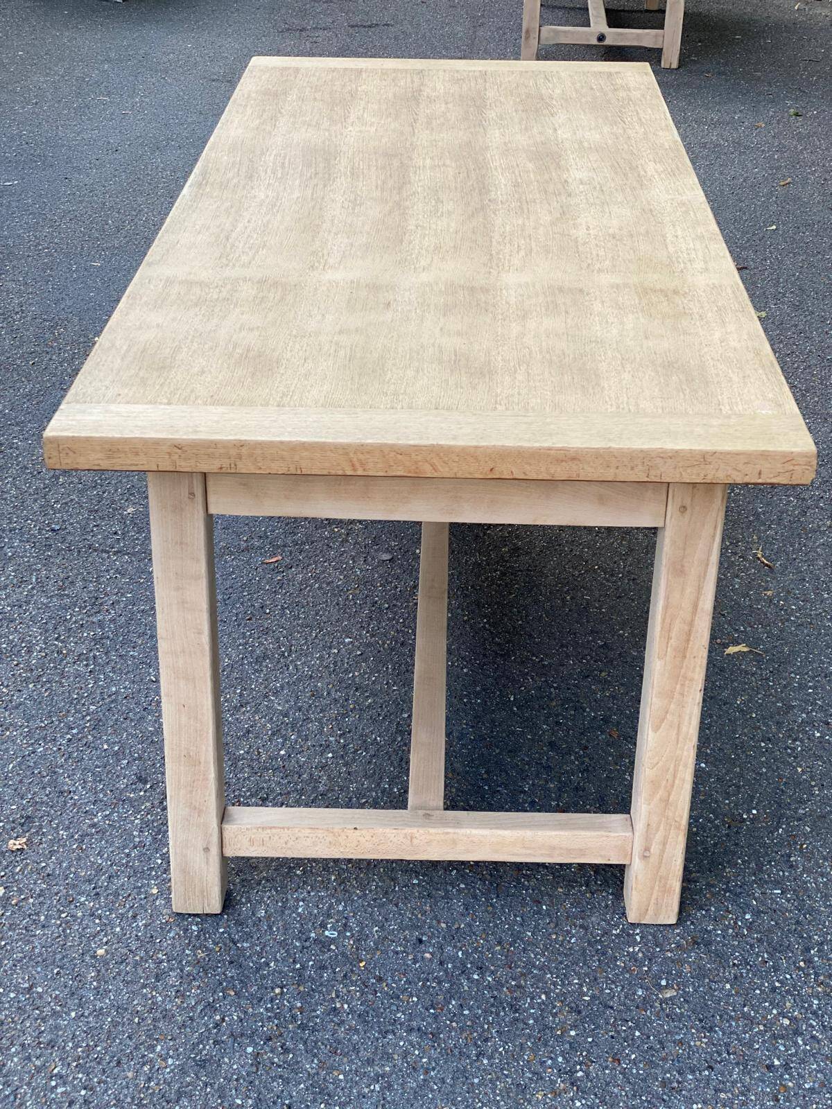 Renovated 19th century farmhouse dining table with drawer 200cm