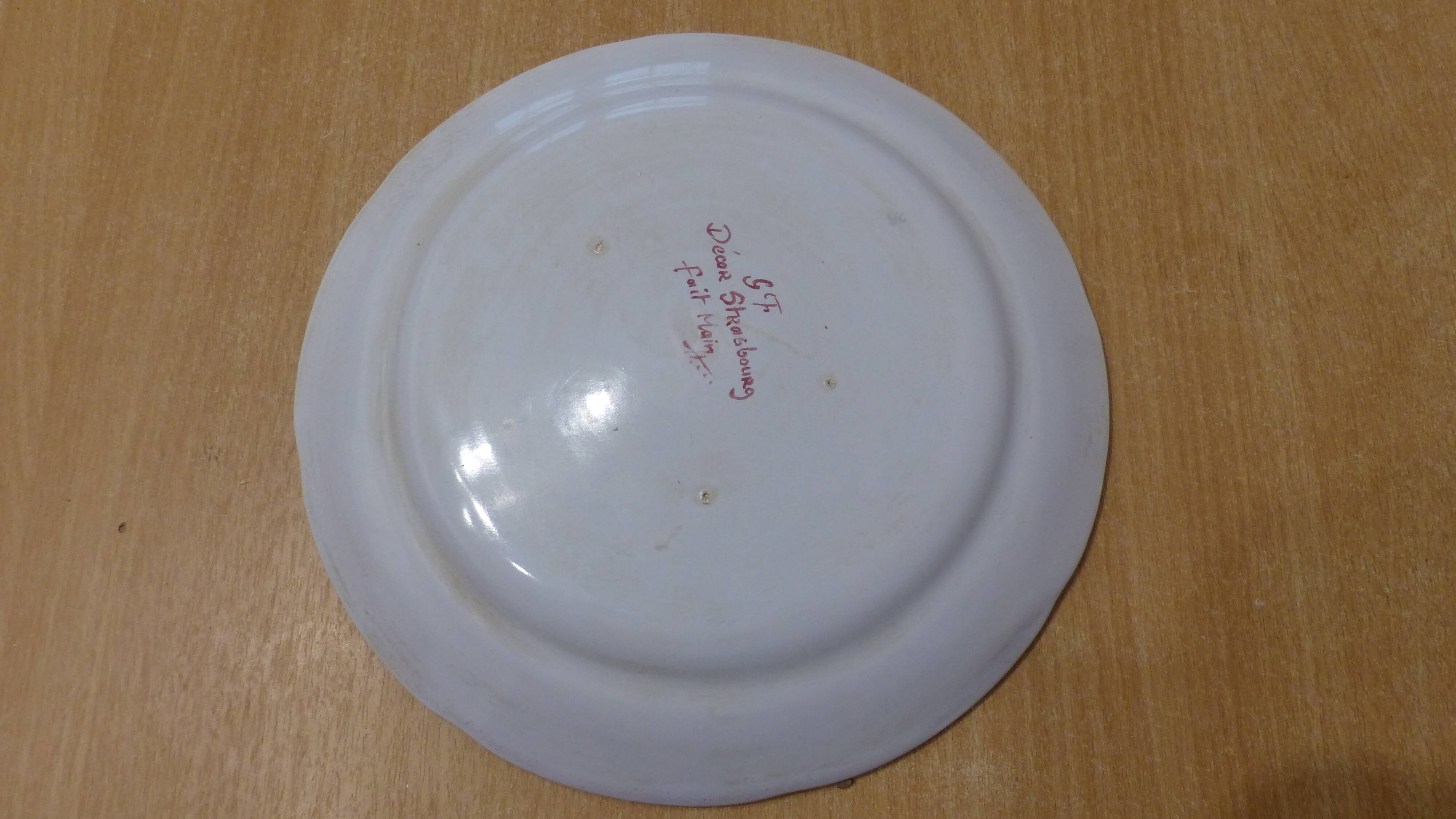 Strasbourg earthenware plate