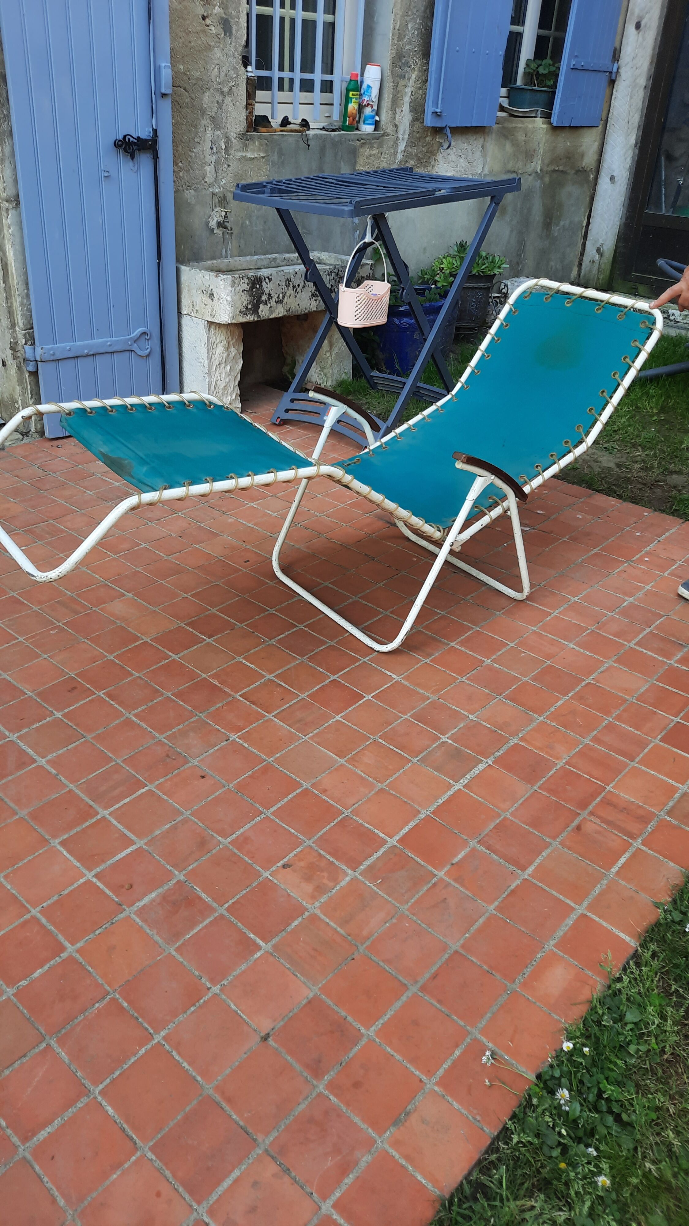 Chaise longue basculante