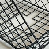 Wall basket steel wire storage vintage