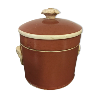 Sarreguemines earthenware tobacco pot
