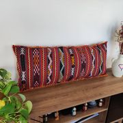 Long Moroccan ethnic Kilim cushion