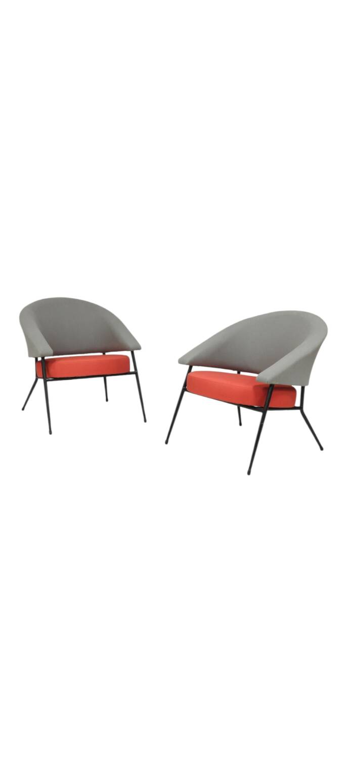 Pair of armchairs by Maurice Cabrol, French design from the 50s-60s.