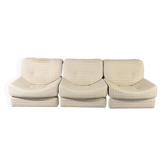 Set of Bernard Govin low chairs, Roset 1970